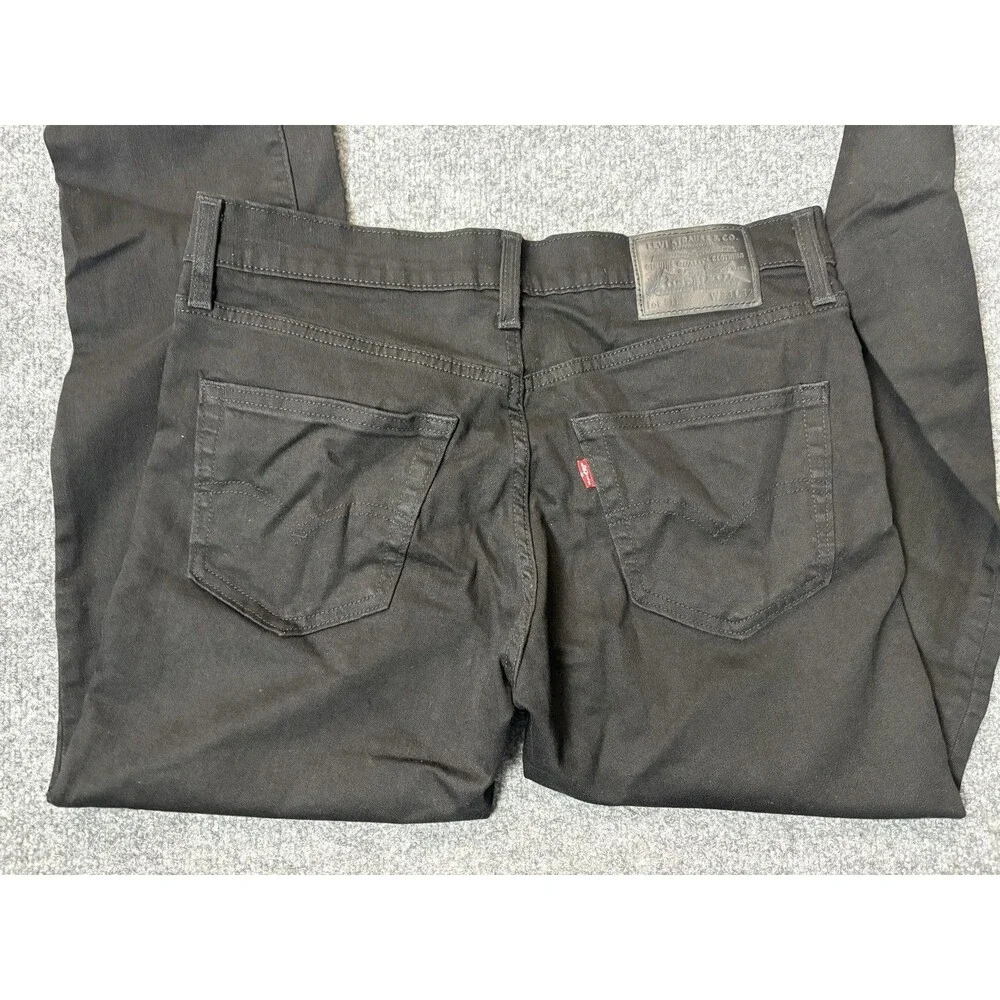 Levi's 511 Jeans Mens 33x32 Black Dark Wash Slim Fit Tapered Stretch Denim
